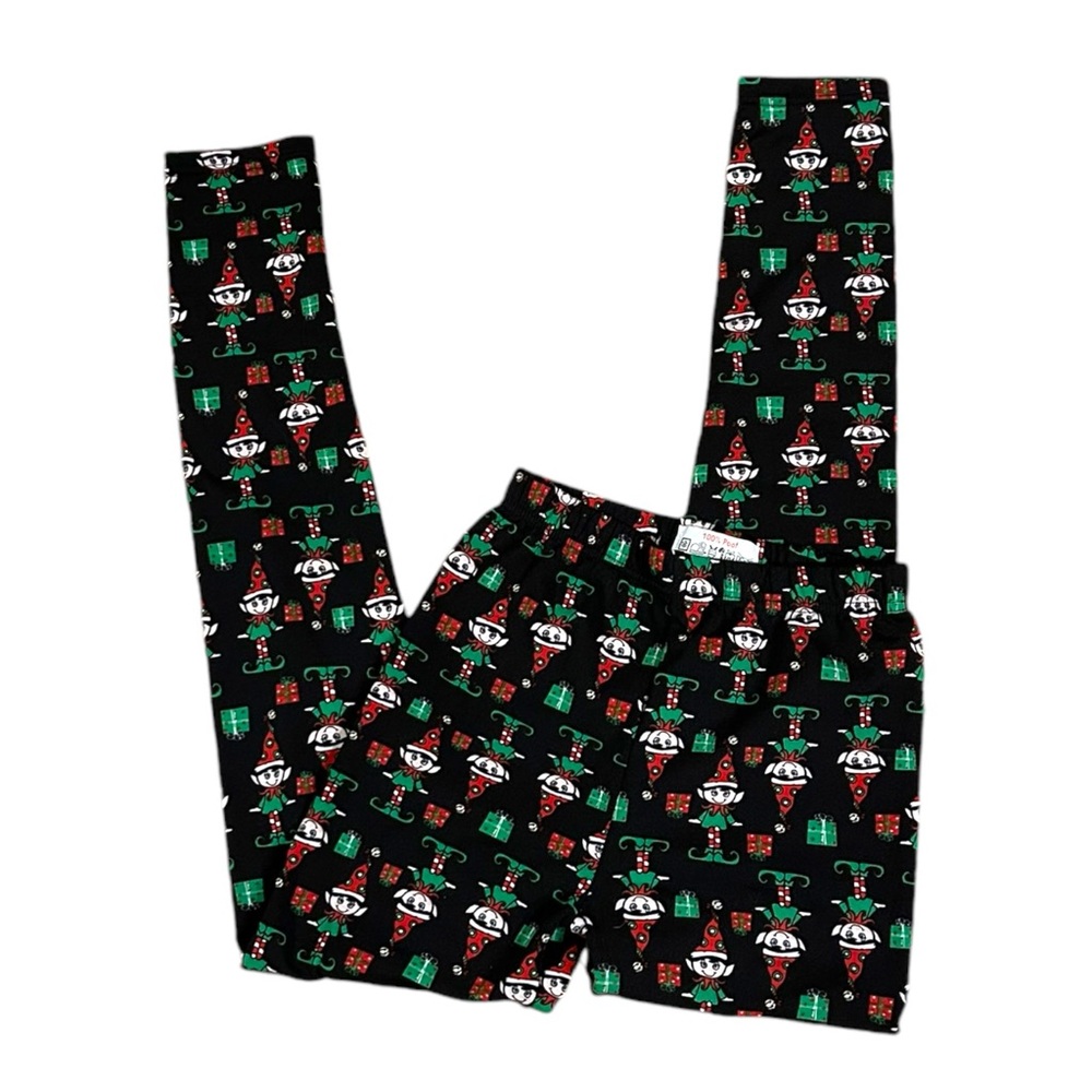100% Poof Holiday Fleece Lined Leggings Women’s S/M Elves Elf Christmas Xmas